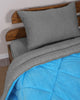 Wellsoft Tek Kişilik Yorgan | Mavi Gri 155x215cm
