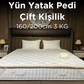 Yün Yatak Pedi Çift Kişilik 160.200 3 KG Merinos Kuzu Yünü