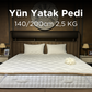 Yün Yatak Pedi 140.200 2,5 KG Merinos Kuzu Yünü